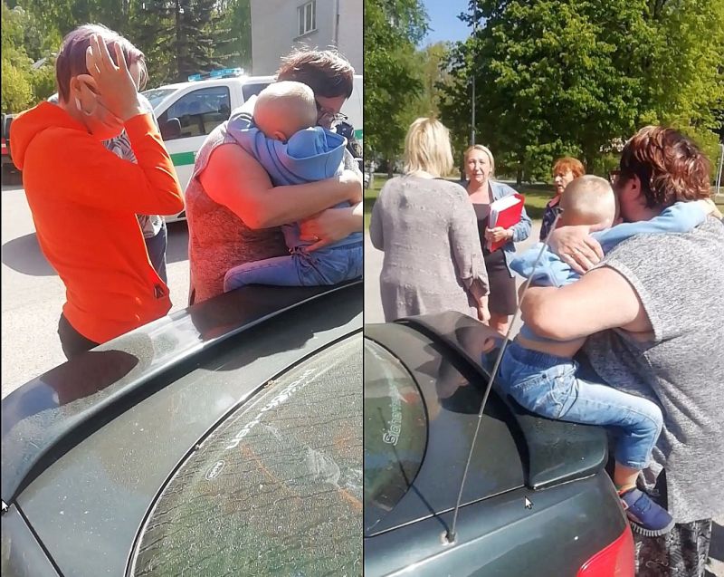 Video, kurā redzama bērnu izņemšana no Mārča ģimenes, redzams, ka bērni cenšas pieķerties Mārča ģimenes locekļiem un izvairās no kontakta ar īsto māti. Attēlos redzams, kā dēls apķēries Mārča mātei, savai vecmāmiņai, un novērsies no mātes Līgas, kura arī vairs nevalda asaras.