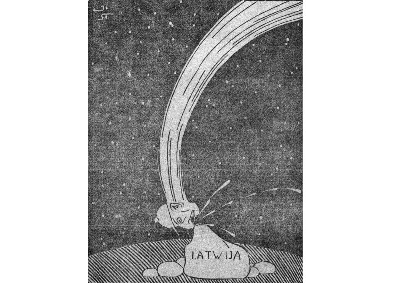 Baronu krišana – 1919. gada karikatūra.