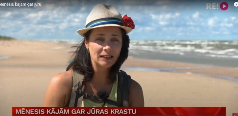 Uzņēmēja Dagnija Lejiņa devusies mēnesi ilgā pārgājienā gar Baltijas jūru.