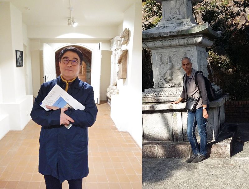 Busanas Nacionālās universitātes profesori Kaspars Kļaviņš (no labās) un Sangums Lī uzskata – korejiešus un latviešusvieno mīlestība uz dziesmu un paļaušanās uz saviem spēkiem.