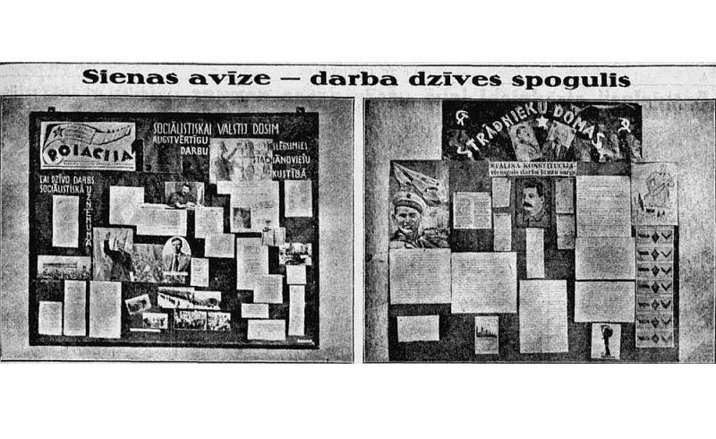 Padomju iekārtas pazīme – tā saucamā sienas avīze.
