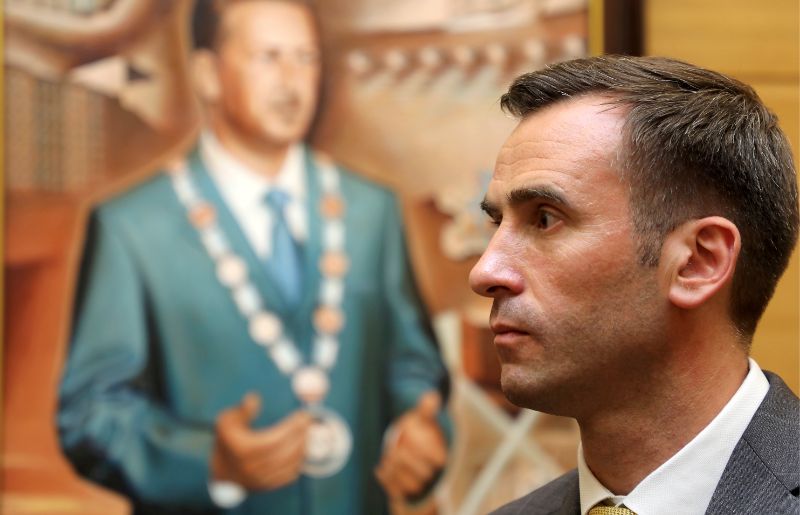 “Attīstībai/Par!” un partijas “Progresīvie” apvienotā saraksta līderis Mārtiņš Staķis pēc tikšanās ar “Jauno konservatīvo partiju”, kurā pārrunāja Rīgas domes jaunā sasaukuma koalīcijas veidošanu.