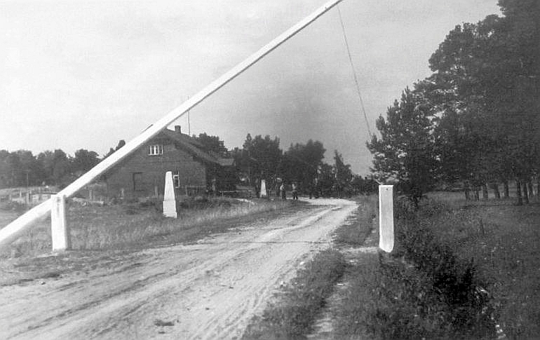Latvijas – Lietuvas robeža pie Žagares 20. gs. 30. gados.