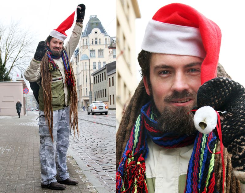 Pirms Ziemassvētkiem sastopot šādu rūķi ar drediem, kas garāki par metru, turklāt ir dabiski, pārņem prieks. Rīdzinieks Mārtiņš Veseris: “Man dredi ir kopš 2009. gada 22. aprīļa, tos jākopj regulāri – jāmazgā un ar divām tamborēšanas adatām jāpielabo, tā sakot, jāsatamborē.”